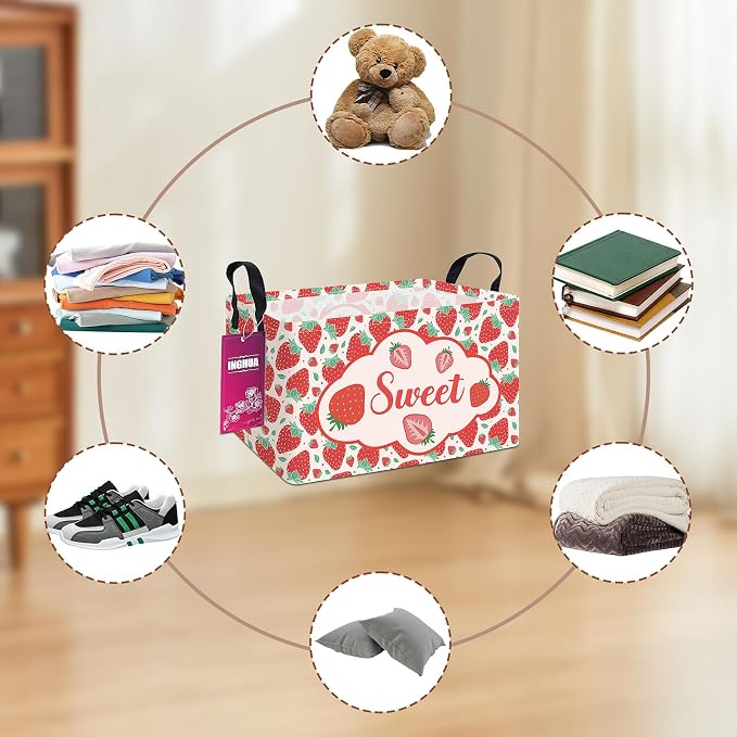 Rectangular Storage Basket Fabric Organizer Bin - Image 7