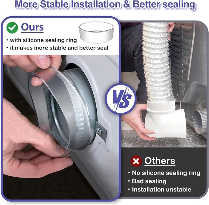 Dryer Vent Hose Duct Connector kit 90 Degree Elbow - Image 4