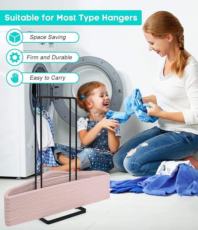 2 Pack Hanger Storage Stacker Stand, Organizer - Image 6