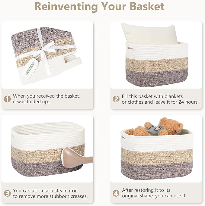 Cotton Rope Basket, Storage Baskets - Image 8