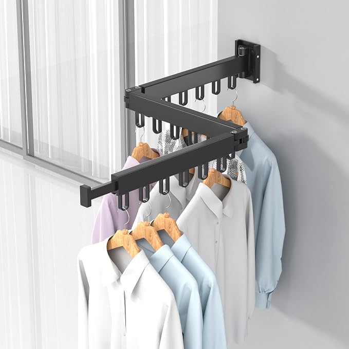 Clothes Drying Rack, Laundry Drying Rack Wall Mount - Image 2