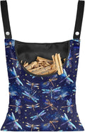 Galaxy Dragonfly Print Handy Laundry Clothespin Bag Holds 100 Medium-Sized by LJMKZJN