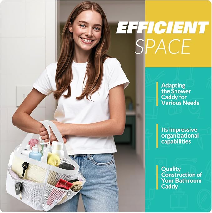 Mesh Shower Caddy Portable for College Dorm Room Essentials - Image 6