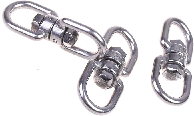 Cosmos Pack of 3 Smooth Hanging Basket Spinners Swivel Hook - Image 3