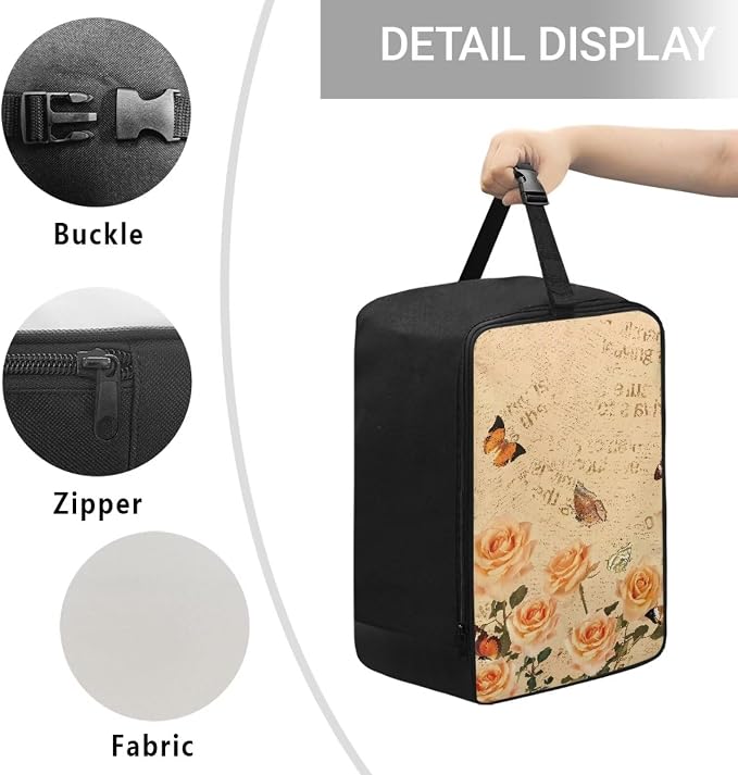 Steamer Storage Bag Rose Butterfly Travel Pouch - Image 5