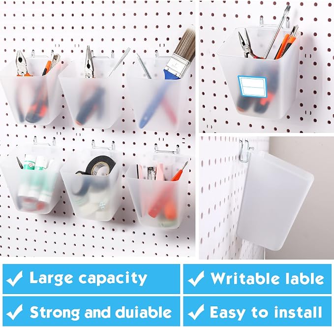 Namalu 12 Pack Pegboard Storage Bins - Image 5
