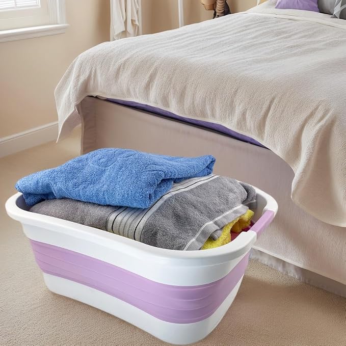SAMMART 30L Collapsible Plastic Laundry Basket - Image 2