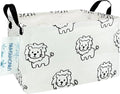 LANGYASHAN Rectangular Storage Bin Collapse Canvas Fabric Cartoon Storage Basket by LANGYASHAN