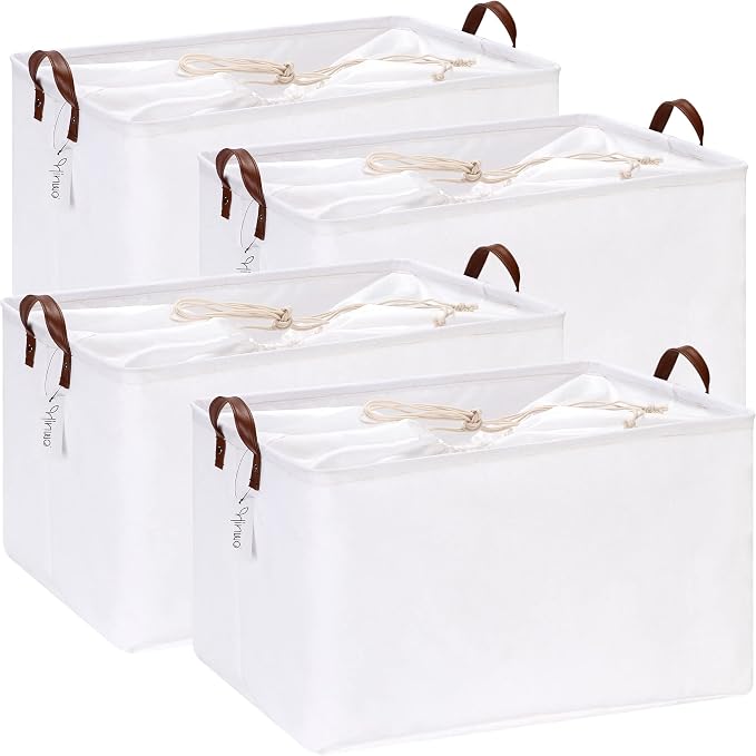 Hinwo 70L Extra Large Storage Bins, Foldable Clothing Storage Basket by Hinwo