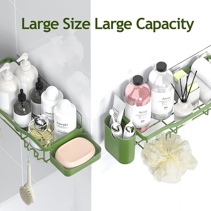 Shower Caddy Adhesive Shower Organizer 7-Pack, Rustproof Stainless Steel - Image 9