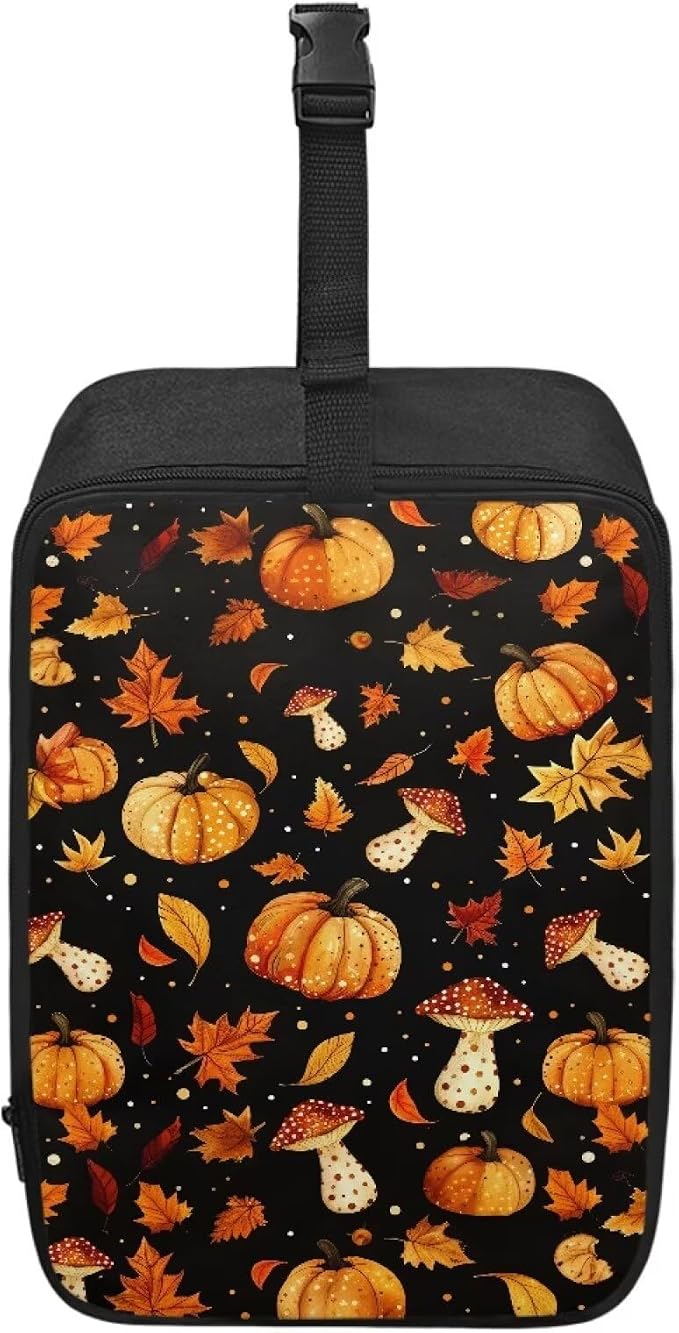 Fall Pumpkin Travel Steamer Storage Bag Zippered Carrying Case by YUVAMAGIMO