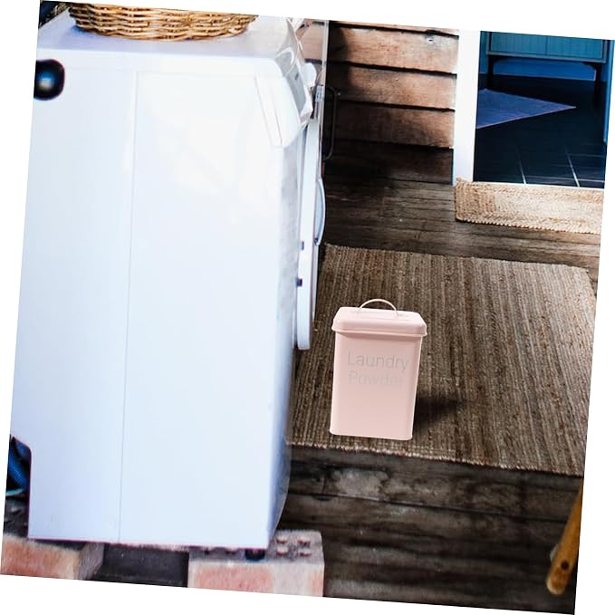 PRETYZOOM Laundry Powder Storage Container Iron Washing Powder Bucket Handle - Image 6