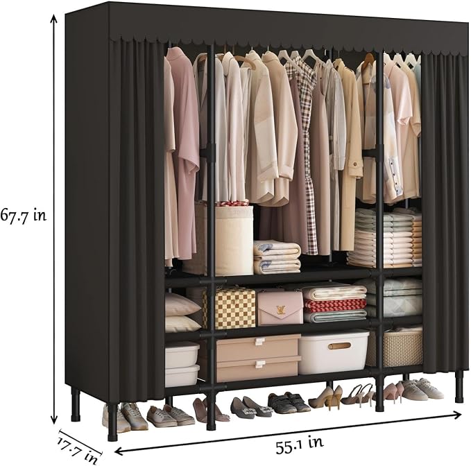 Portable Closet, Garment Rack, Heavy Duty Clothes Rack - Image 3