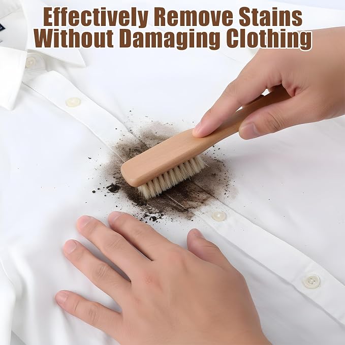 3 Pcs Laundry Stain Brush, Wood Laundry Stain Brush - Image 4