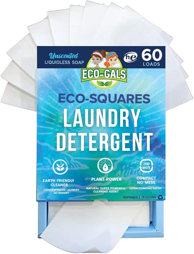 Eco-Squares laundry detergent sheets by Eco-Gals