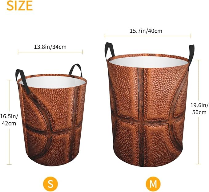 Basketball Texture Pattern Laundry Hamper Bag - Image 4