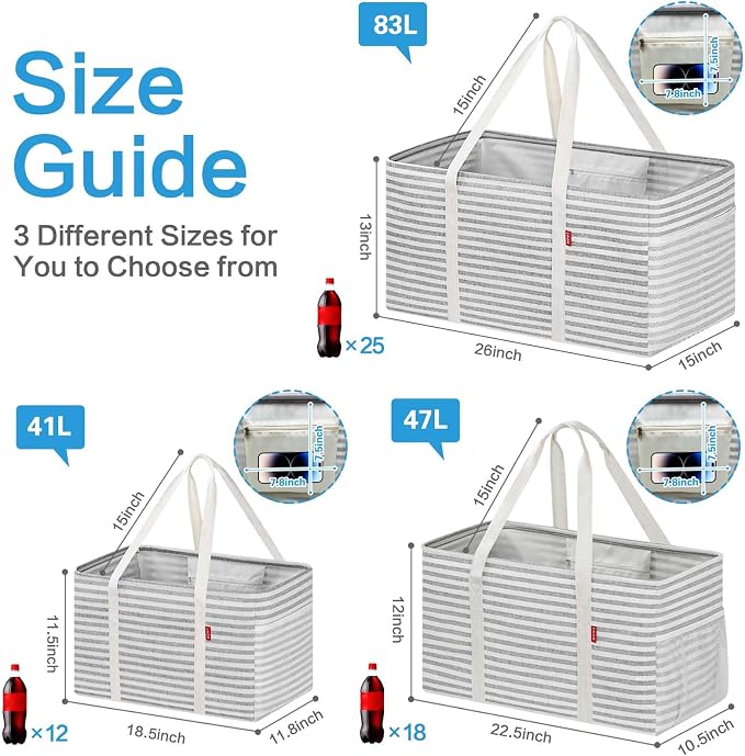 LHZK Standing Extra Large Utility Tote Bag - Image 4