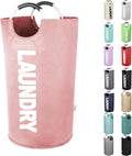 Large Laundry Basket Collapsible，Freestanding Clothes Hamper Bag by SweetMemo
