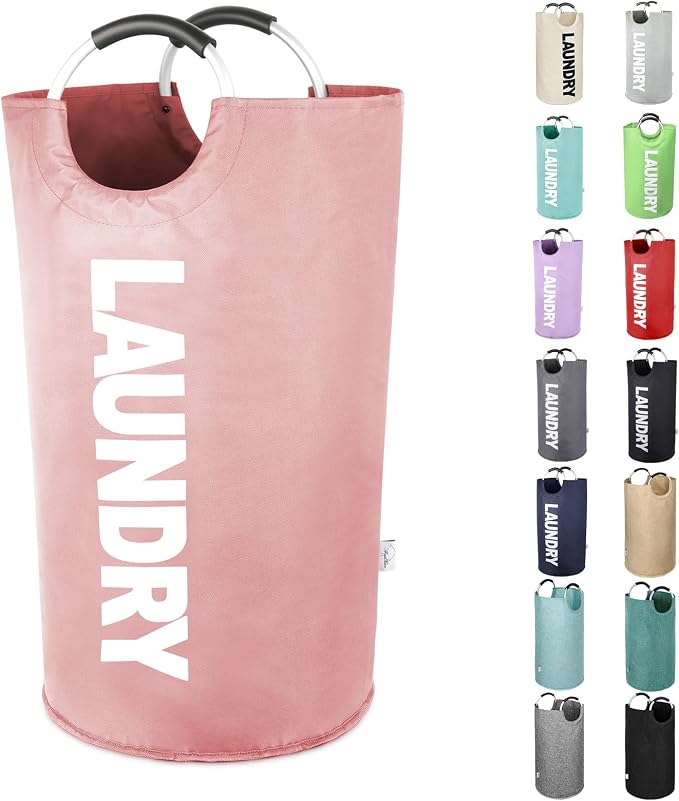 Large Laundry Basket Collapsible，Freestanding Clothes Hamper Bag by SweetMemo