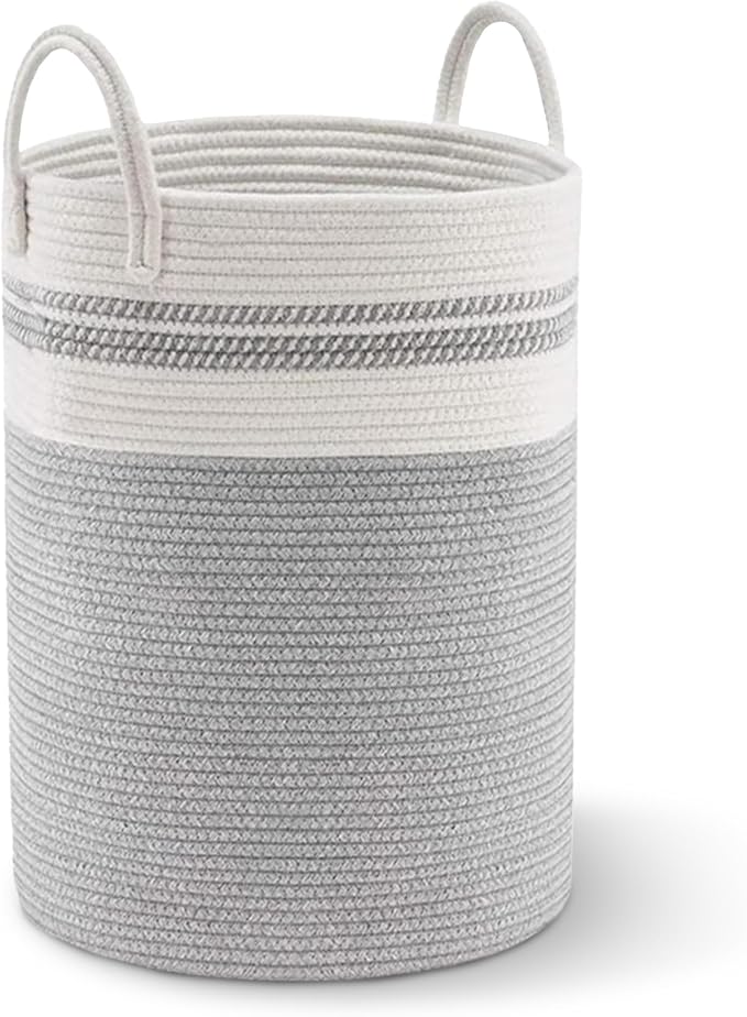 Cheer Collection Laundry Hamper, Large Woven Rope, Clothes Hamper by CheerCollection