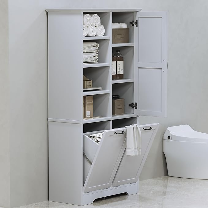 68" Tall Bathroom Storage Cabinet - Image 3
