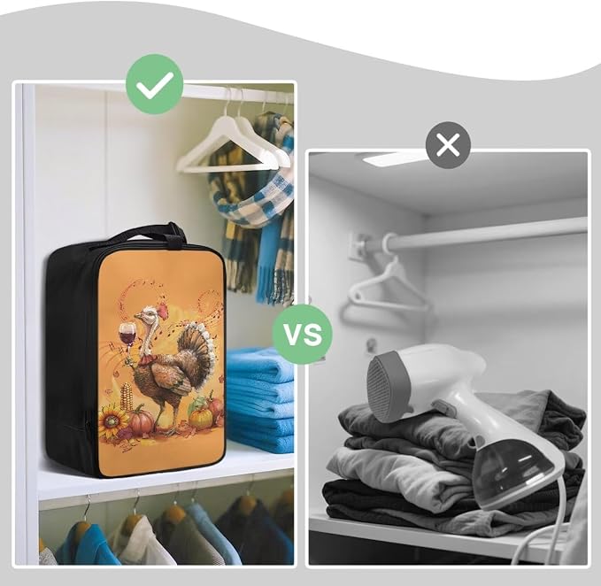 Thanksgiving Turkey Portable Travel Steam Iron Bag Easy to Clean Carrying Case - Image 4