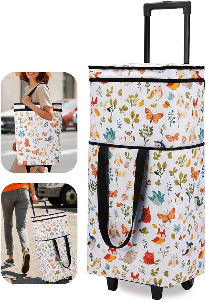 Foldable Rolling Bag, Portable Small Shopping Cart by Unknown