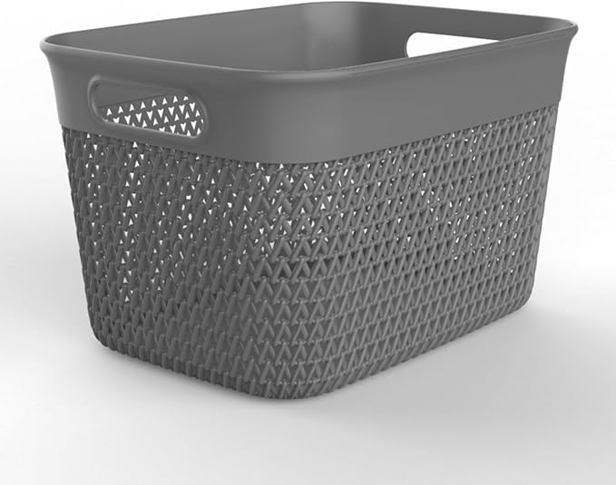 Life Story Large Storage Basket, Decorative Plastic Home Organizer, Lightweight - Image 6