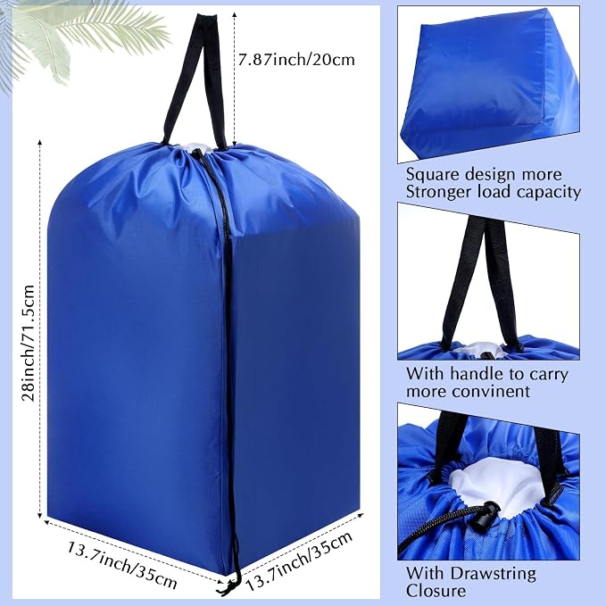 5 Pcs Travel Laundry Bag with Handles and Drawstring Large Nylon Laundry Bag - Image 2