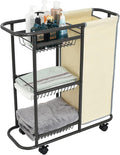 Laundry Sorter Cart Movable Bathroom Organizer Gray Laundry Storage Baskets by Lucalda