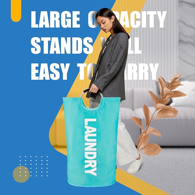Caroeas 90L Laundry Basket, Waterproof Laundry Hamper, Laundry Bag - Image 3