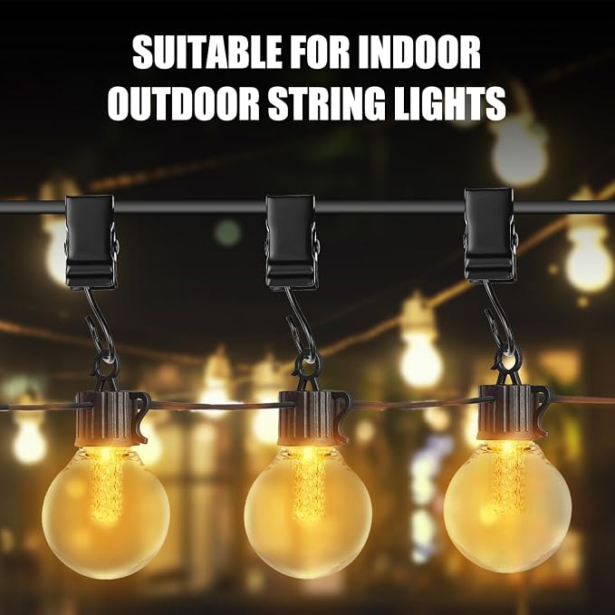 Light Clips Hanging Hooks Clip: 50 Pack Outdoor Hanging Lights Clips - Image 3