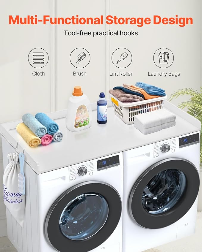 VEVOR Washer Dryer Countertop, Water-Resistant Laundry Machine Topper Cover - Image 2