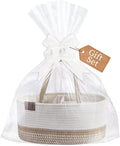 DECOMOMO Diaper Caddy, Empty Woven Basket by DECOMOMO