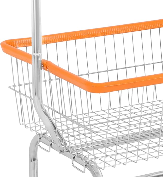 Laundry Cart with Clothes Rack Laundry Basket with Hanging Rack Cart with Extra - Image 6