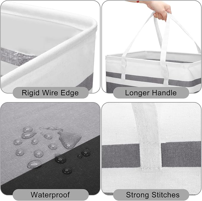Foaincore 6 Pieces 75 L Laundry Hamper Basket Organizer Large Laundry Bag Bulk - Image 3