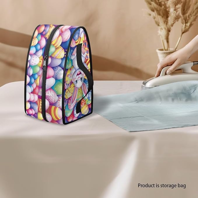 Bunny Iron Storage Bag with Zipper Handle Easter Egg Iron Storage Case Universal - Image 3