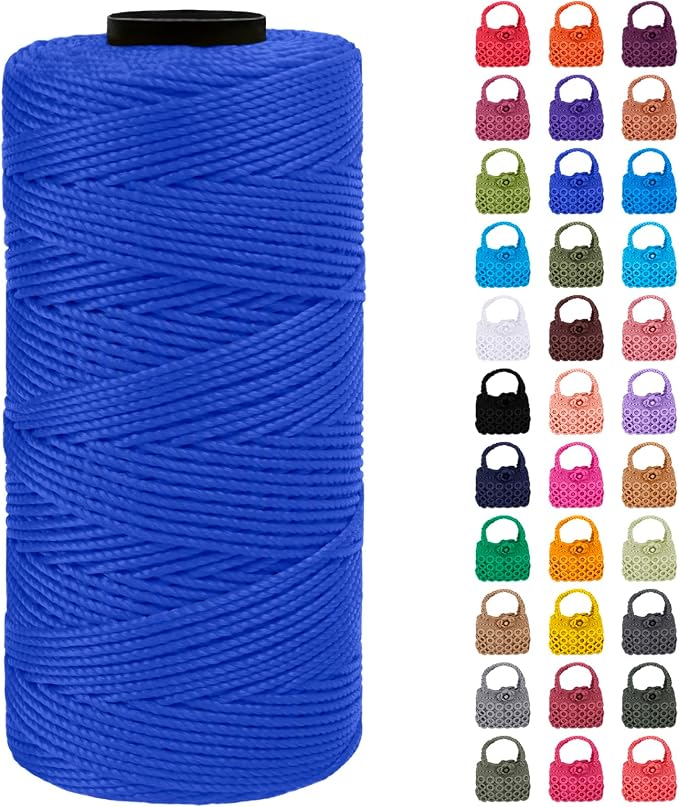 Braided Macrame Cord 1.5mm x 218yards Polypropylene Rope Polyester Rope Yarn by LEREATI
