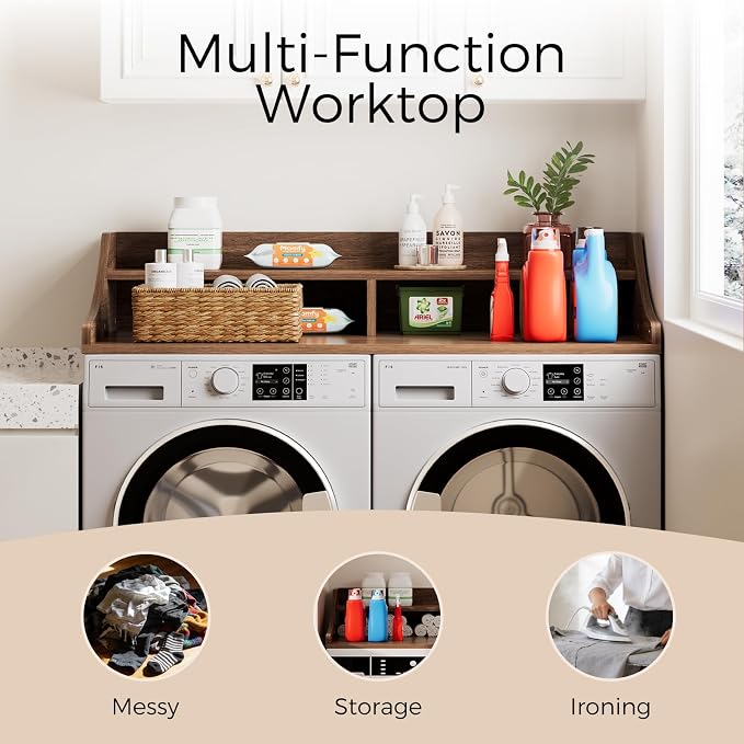 2-Tier Washer Dryer Topper, Laundry Room Organizer - Image 6
