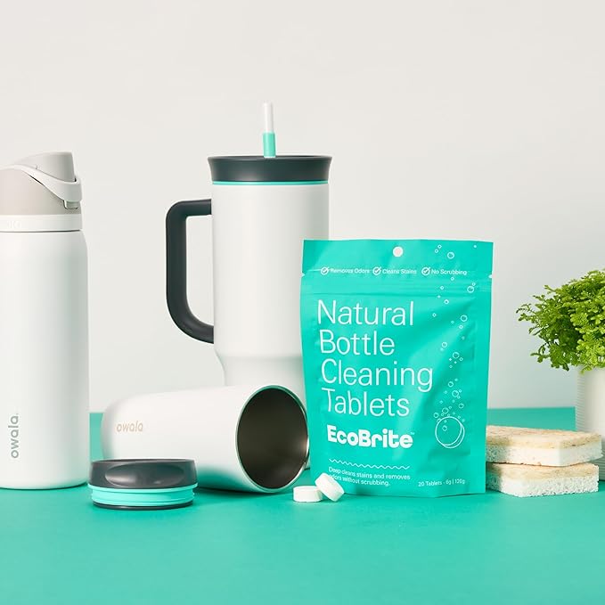 Owala EcoBrite Powerful Cleaning Tablets, Cleans Bottles, Coffee Cups, Camping - Image 6