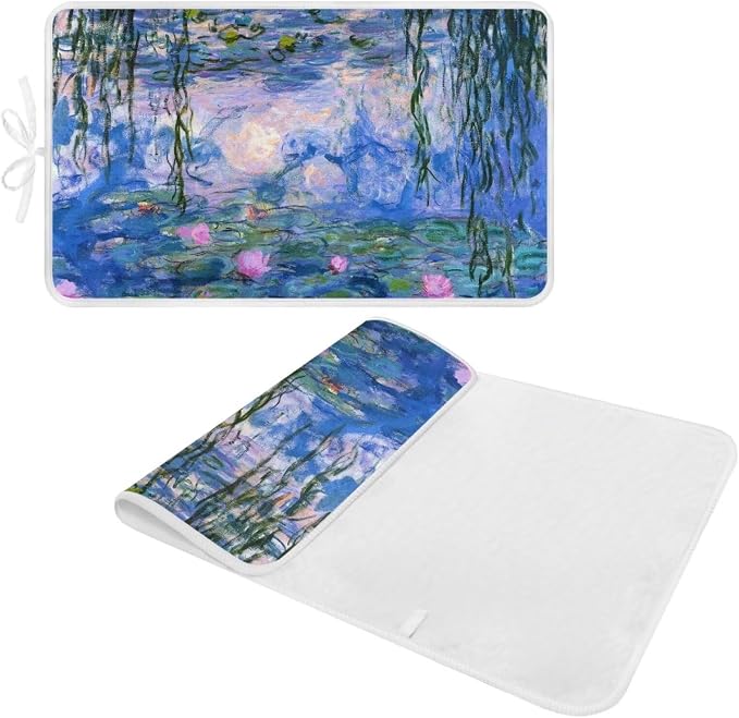 Water Lilies Pattern Portable Ironing Mat Anti Slip - Image 7