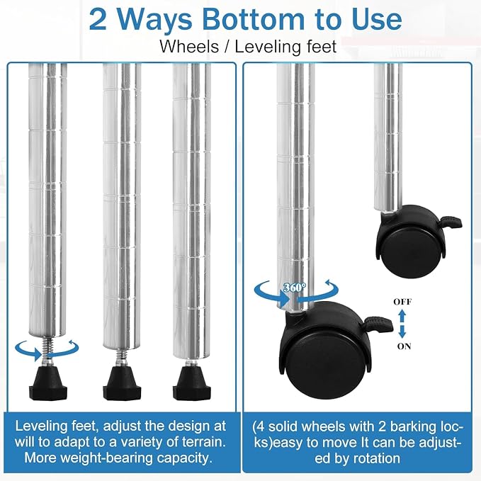 Meet perfect 5-Tier Metal Storage Shelving Unit - Image 5