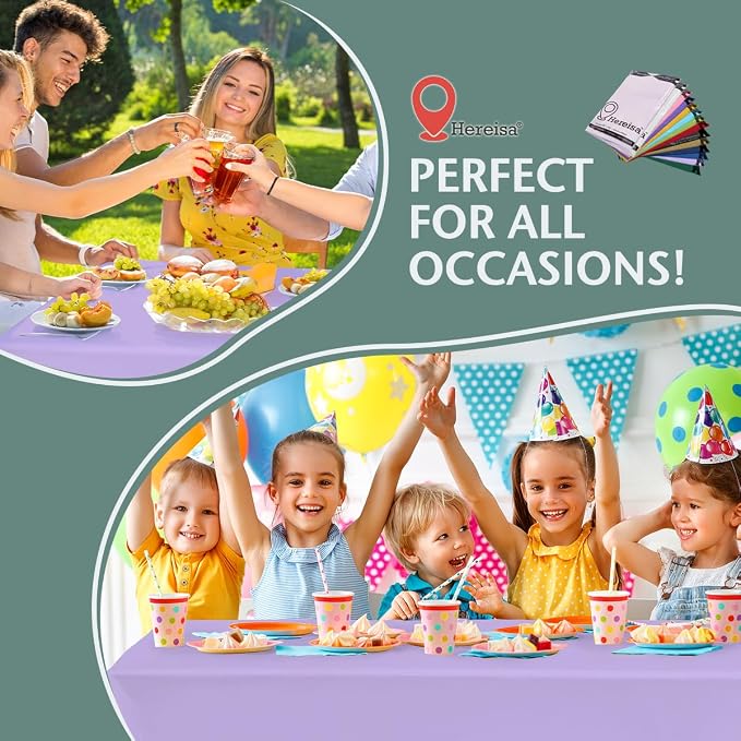 Disposable Plastic Tablecloth 54x108 Inch Rectangle - Image 7