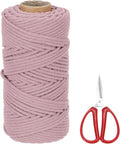 MECCANIXITY Braided Macrame Cord, 4mm x 109 Yards Natural Cotton Rope Macrame by MECCANIXITY