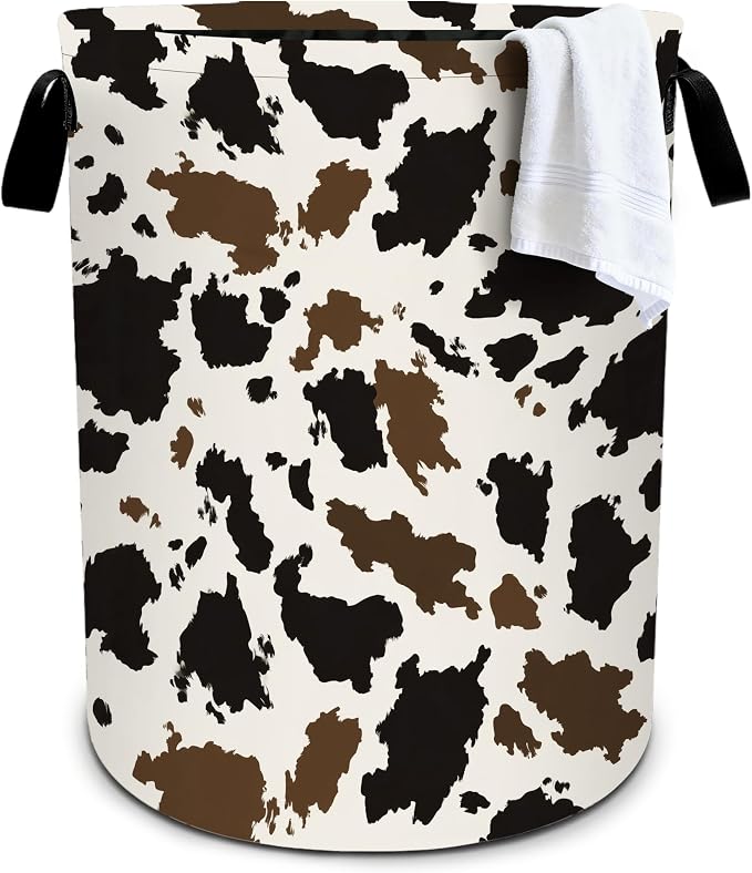 Cow Camo Laundry Basket Storage Bin Foldable Laundry Hamper Clothes Storage by Bzocm