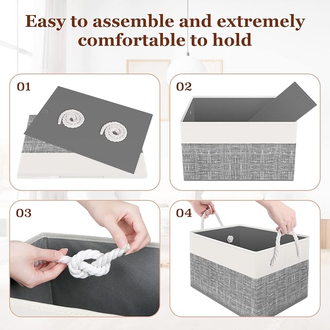 Storage Bin, Collapsible Storage Basket - Image 3