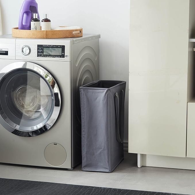 Slim Laundry Hamper with Adjustable Long Handles, 45L Small Laundry Baskets - Image 5