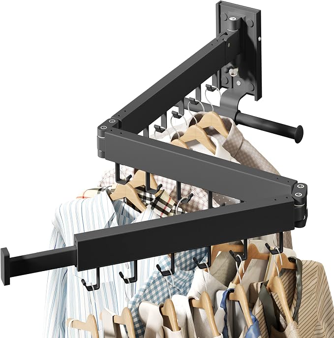 Wall Mounted Clothes Hanger, Clothes Drying Rack, Laundry Drying Rack, Clothes - Image 4