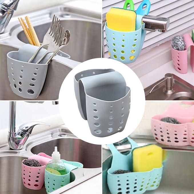 Sponge Holder For Sink, Silicone Construction, 12.3x10.5x9cm, Saddle Sponge - Image 8
