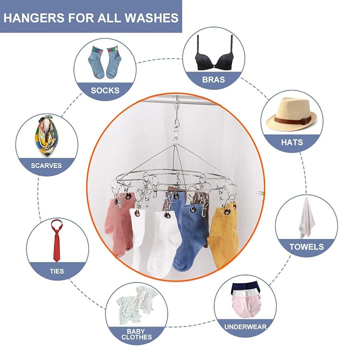 CenYouful Stainless Steel Round Hanging Drying Rack - Image 3